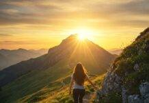 How to Develop a Growth Mindset in Just 5 Minutes a Day Mountain climber at sunrise: growth, progress