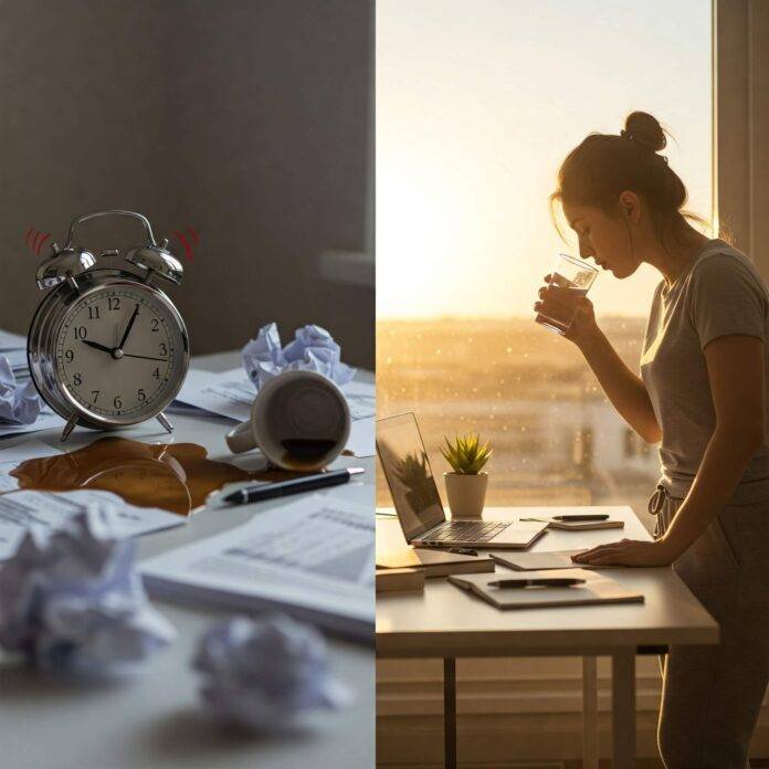 Chaotic vs Ideal Morning Chaotic vs Ideal Morning