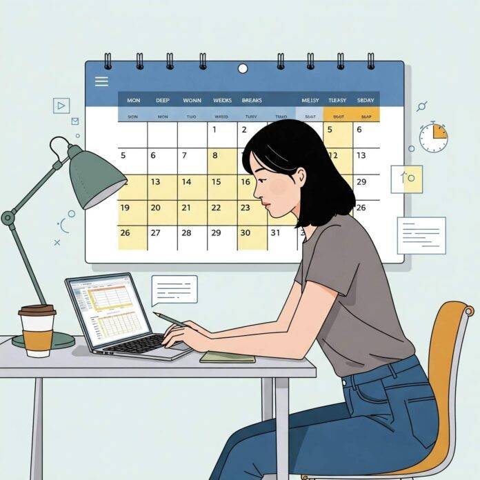 Productivity Calendar Graphic Productivity Calendar Graphic