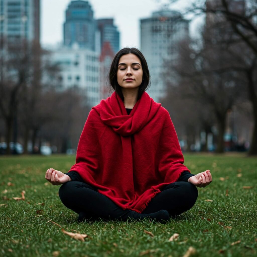 Urban park meditation.