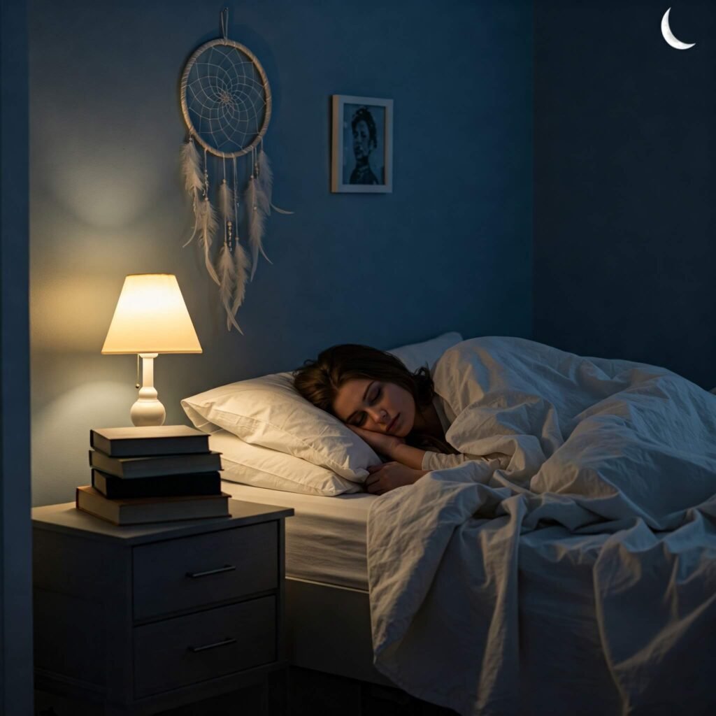 Peaceful sleep in cozy bedroom