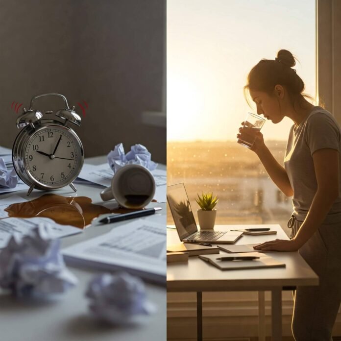 Chaotic vs Ideal Morning