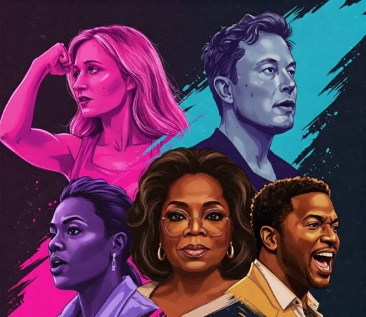 5 Inspiring Success Stories That Will Motivate You Today Johnson, Rowling, Musk, Winfrey, Gardner Collage