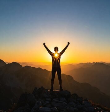 From Failure to Fortune: Real Success Narratives That Inspire Silhouette of a person on a mountain peak at sunrise arms raised
