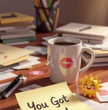 How Positive Thinking Helps You Get More Done with Less Stress cozy snarky vibe, soft pinks and deep indigos